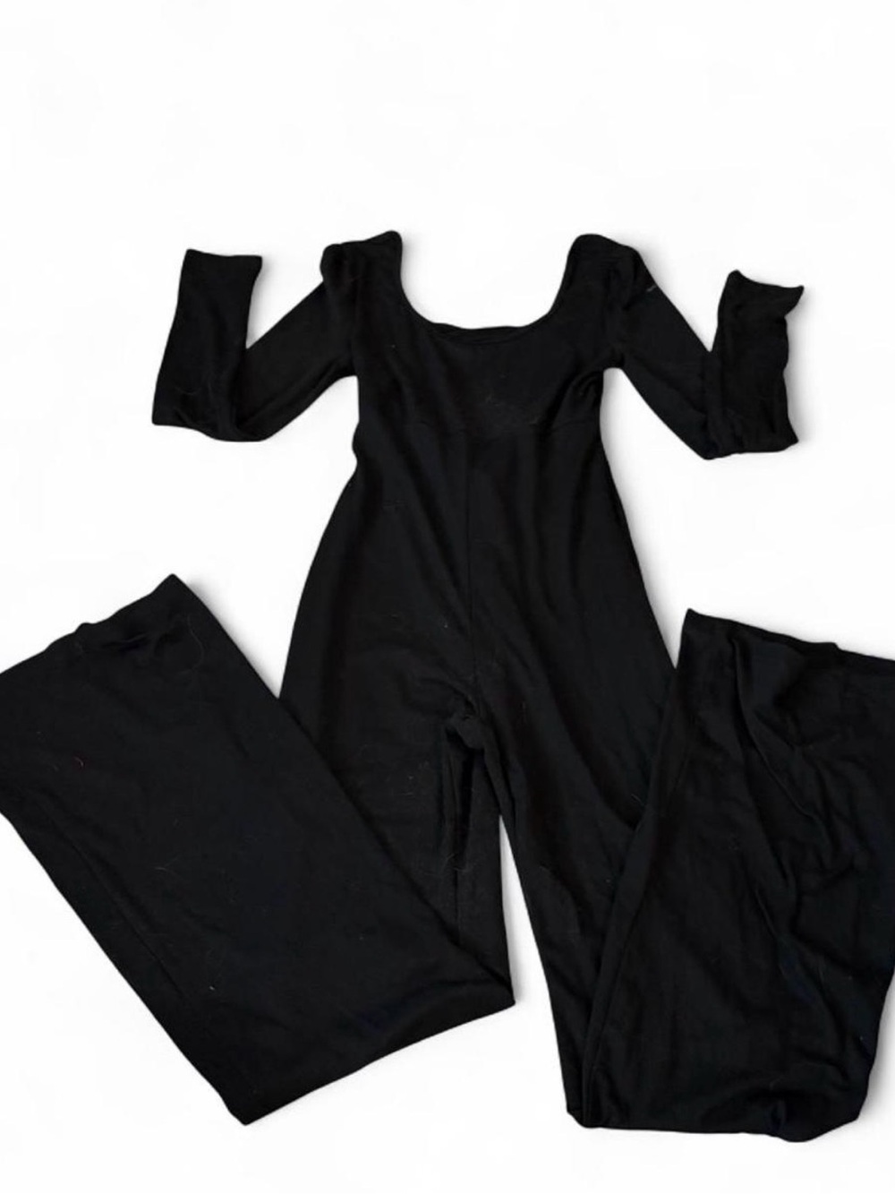 SHEIN Black Long-Sleeve Kids One-Piece Jumpsuit